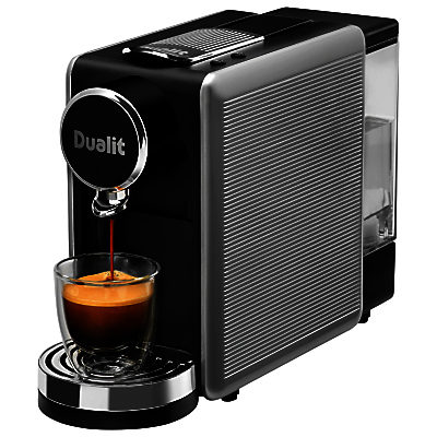 Dualit Lusso Capsule Tea & Coffee Capsule Machine, Black/Stainless Steel